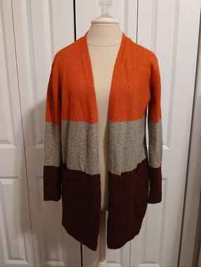 A New Day Target Multicolor Duster Long Cardigan Sweater Color Block XS Small
